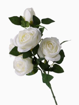 СМИККА, цветок искусственный, роза триза, 50 см, белый