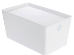 КУГГИ, контейнер с крышкой,18х15х30 см, белый