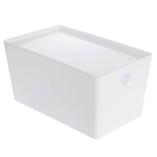 КУГГИ, контейнер с крышкой,18х15х30 см, белый