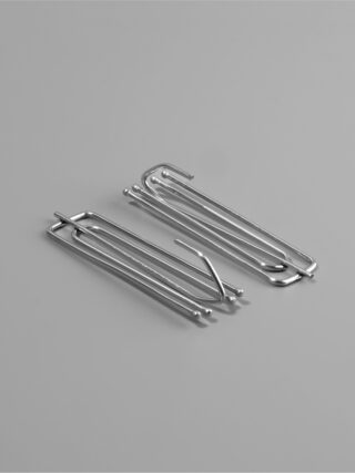 СИЛЬВЕР, крючки для штор, 10 шт, металл, серебряный