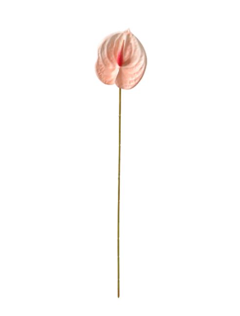 СМИККА, цветок искусственный, антуриум, 60 см, светло-розовый