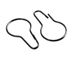 БЛЭК, крючки для штор, 20 шт, металл, черный