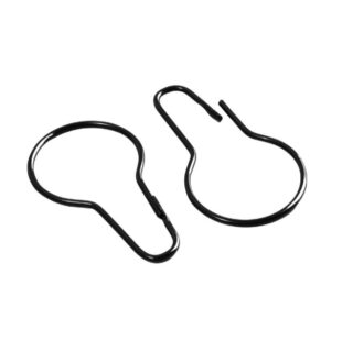 БЛЭК, крючки для штор, 20 шт, металл, черный