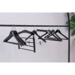 ЛАДОМ, набор деревянных плечиков, 3 шт, черный