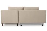ДЕНИ, угловой диван-кровать, угол универсальный, велюр, бежевый, М