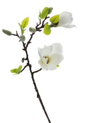 СМИККА, цветы искусственные, магнолия галант, 56 см, белые цветы