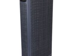 ЛЁН, корзина для белья с крышкой, 60 л, 43х20х80 см, графит