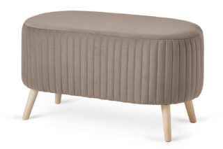 ТЕМП, пуф, 75х43х36 см, велюр, деревянные ножки, бежевый