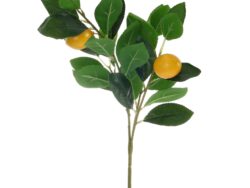 СМИККА, цветок искусственный, ветка лимона, 44 см, желтый