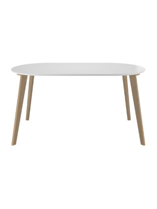 ОРИОН Compact+, стол раздвижной из массива березы, 80/120/160х80, дуб/белый