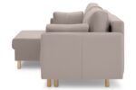 ДУБЛИН, угловой диван-кровать, бежевый, велюр, М2