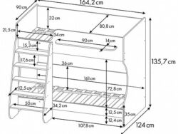 КИДС ДРИМ 1500, кровать двухъярусная детская, 160х80 см, белый