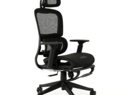 ОФИС ЭРГО К-129, кресло рабочее, с поддержкой спины, черная сетка, газлифт