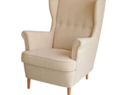 СТРАНДМОН, кресло для отдыха, велюр, бежевый