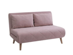 ЭЛЛИ, диван-кровать, 136 см, велюр, пудровый розовый